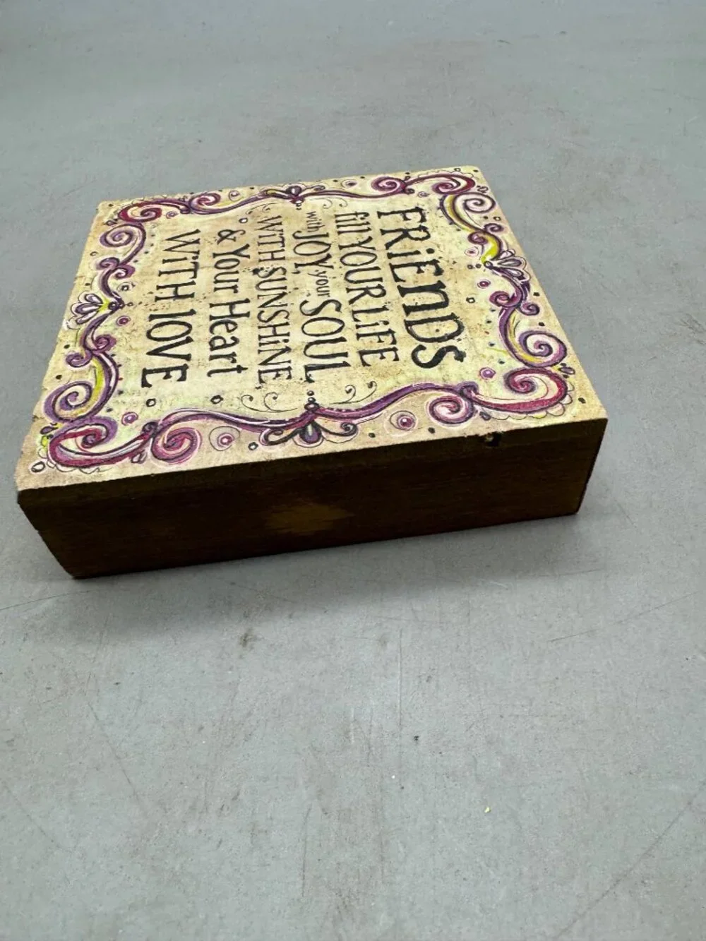 Natural Life Decorative Wooden Quote Block READ